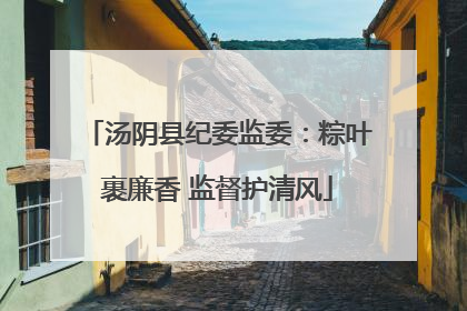 汤阴县纪委监委：粽叶裹廉香 监督护清风