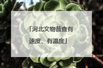 河北文物普查有速度、有温度
