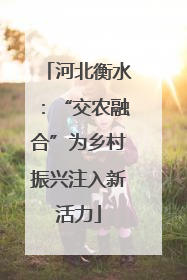 河北衡水：“交农融合”为乡村振兴注入新活力
