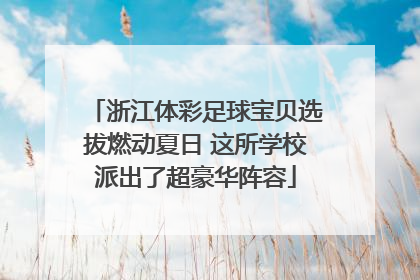 浙江体彩足球宝贝选拔燃动夏日 这所学校派出了超豪华阵容
