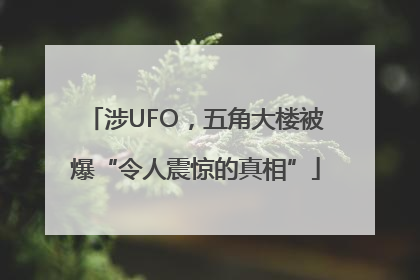 涉UFO，五角大楼被爆“令人震惊的真相”