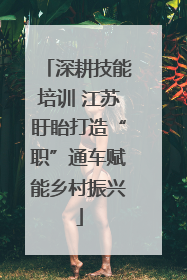 深耕技能培训 江苏盱眙打造“职”通车赋能乡村振兴