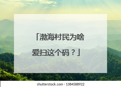 渤海村民为啥爱扫这个码？