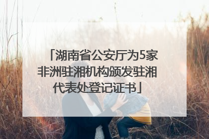 湖南省公安厅为5家非洲驻湘机构颁发驻湘代表处登记证书