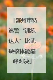 滨州市特巡警“训练达人”比武硬核体能巅峰对决