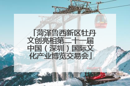 菏泽鲁西新区牡丹文创亮相第二十一届中国（深圳）国际文化产业博览交易会
