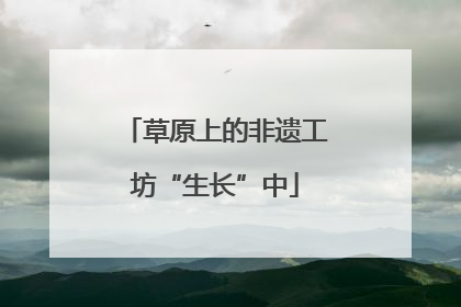 草原上的非遗工坊“生长”中