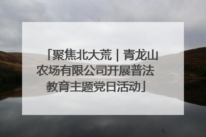 聚焦北大荒｜青龙山农场有限公司开展普法教育主题党日活动