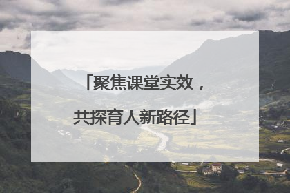 聚焦课堂实效，共探育人新路径