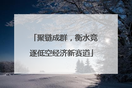 聚链成群，衡水竞逐低空经济新赛道