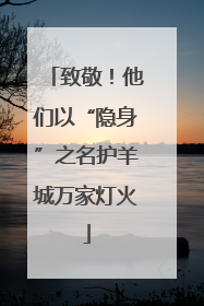 致敬！他们以“隐身”之名护羊城万家灯火