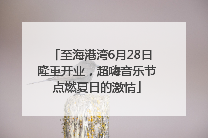 至海港湾6月28日隆重开业，超嗨音乐节点燃夏日的激情