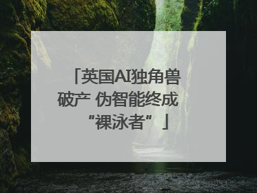 英国AI独角兽破产 伪智能终成“裸泳者”