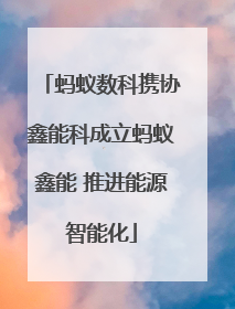 蚂蚁数科携协鑫能科成立蚂蚁鑫能 推进能源智能化