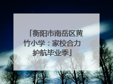 衡阳市南岳区黄竹小学：家校合力护航毕业季