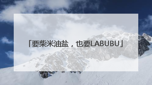 要柴米油盐，也要LABUBU