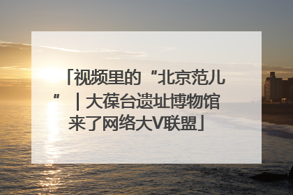 视频里的“北京范儿”｜大葆台遗址博物馆来了网络大V联盟