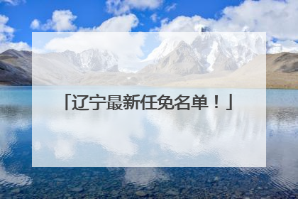 辽宁最新任免名单！