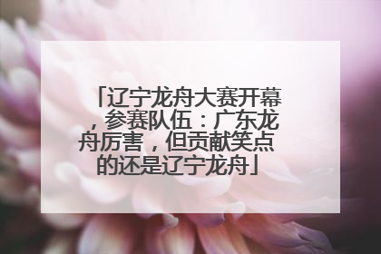 辽宁龙舟大赛开幕，参赛队伍：广东龙舟厉害，但贡献笑点的还是辽宁龙舟