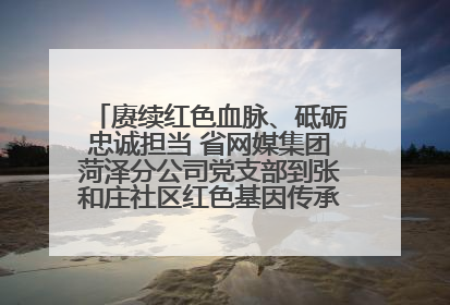 赓续红色血脉、砥砺忠诚担当 省网媒集团菏泽分公司党支部到张和庄社区红色基因传承馆开展主题党日活动