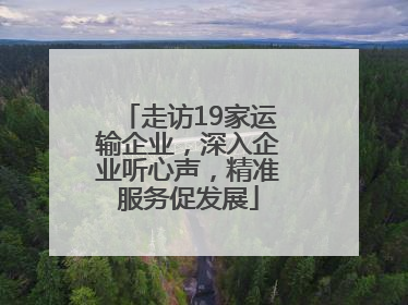 走访19家运输企业，深入企业听心声，精准服务促发展