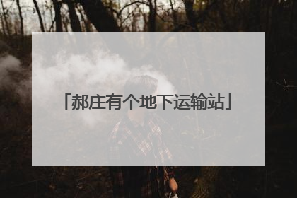郝庄有个地下运输站