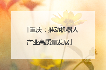 重庆：推动机器人产业高质量发展