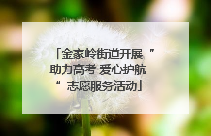 金家岭街道开展“助力高考 爱心护航”志愿服务活动