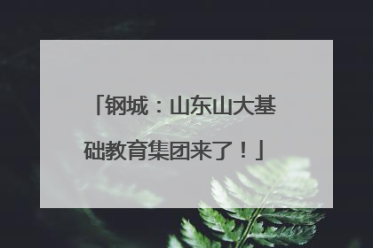 钢城：山东山大基础教育集团来了！