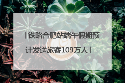 铁路合肥站端午假期预计发送旅客109万人