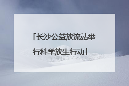 长沙公益放流站举行科学放生行动