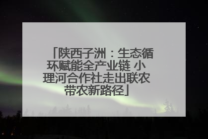 陕西子洲：生态循环赋能全产业链 小理河合作社走出联农带农新路径