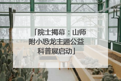 院士揭幕：山师附小恐龙主题公益科普展启动