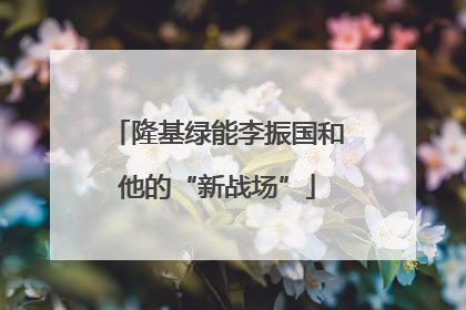 隆基绿能李振国和他的“新战场”