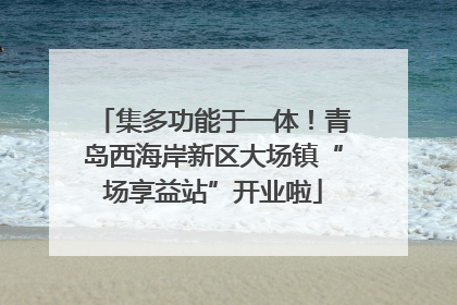 集多功能于一体！青岛西海岸新区大场镇“场享益站”开业啦