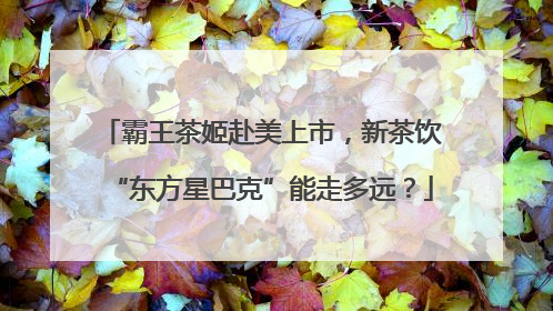 霸王茶姬赴美上市，新茶饮“东方星巴克”能走多远？