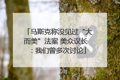 马斯克称没见过“大而美”法案 美众议长：我们曾多次讨论