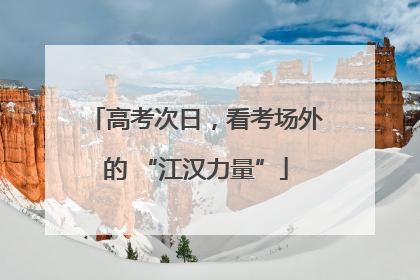 高考次日，看考场外的 “江汉力量”