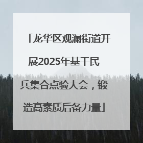 龙华区观澜街道开展2025年基干民兵集合点验大会，锻造高素质后备力量