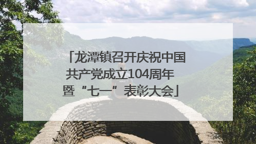 龙潭镇召开庆祝中国共产党成立104周年暨“七一”表彰大会