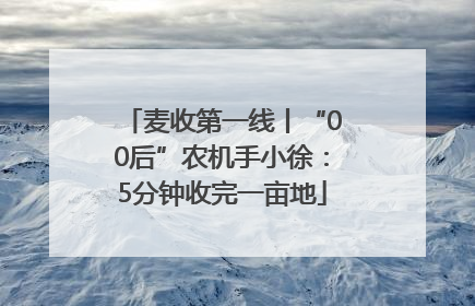 麦收第一线丨“00后”农机手小徐：5分钟收完一亩地