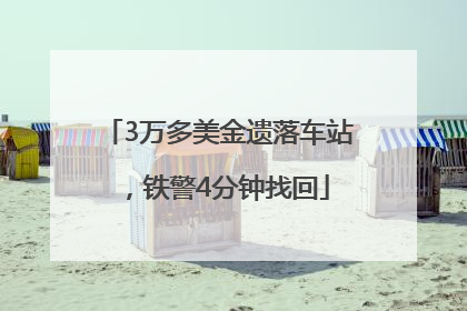3万多美金遗落车站，铁警4分钟找回