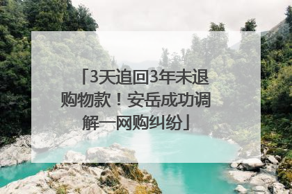 3天追回3年未退购物款！安岳成功调解一网购纠纷