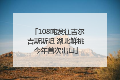 108吨发往吉尔吉斯斯坦 湖北鲜桃今年首次出口