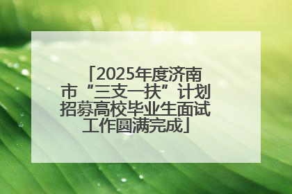 2025年度济南市“三支一扶”计划招募高校毕业生面试工作圆满完成