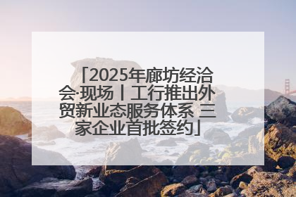 2025年廊坊经洽会·现场丨工行推出外贸新业态服务体系 三家企业首批签约