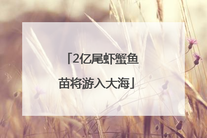 2亿尾虾蟹鱼苗将游入大海