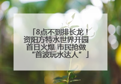 8点不到排长龙！资阳方特水世界开园首日火爆 市民抢做“首波玩水达人”