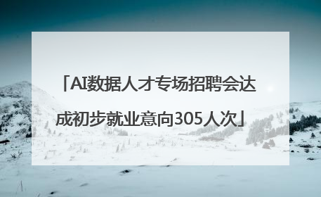 AI数据人才专场招聘会达成初步就业意向305人次